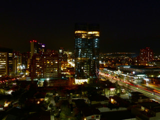 Fototapeta na wymiar Santiago de Chile by night