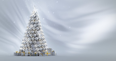 Christmas Tree. White