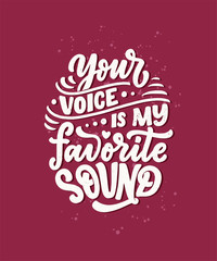 Card with slogan about love in beautiful style. Vector abstract lettering composition. Trendy graphic design for print. Motivation poster. Calligraphy text for Valentine's Day.