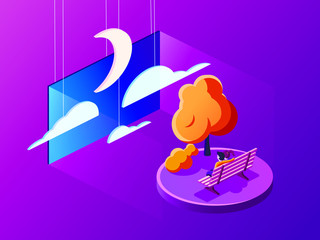 illustration of the moon 