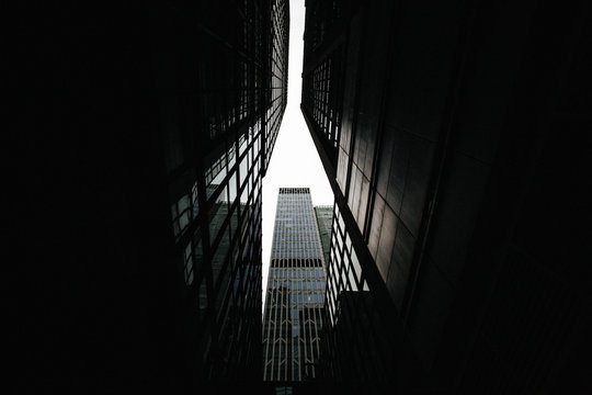 Fototapeta Hong Kong skyscrapers, looking up