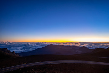 sunrise above the clouds