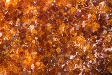 Citrine mineral close up. Gemstone background