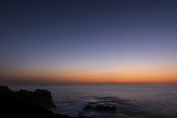 Fototapeta premium Atardecer en las islas canarias, océano atlántico