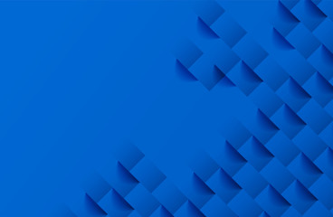 Fototapeta premium Abstract. Blue square shape geometric background. light and shadow . Vector.
