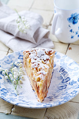  Piece of an Apple Cake Dusted with Icing Sugar