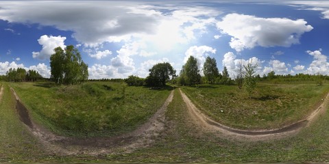 Fototapeta na wymiar Spring Landscape HDRI Panorama