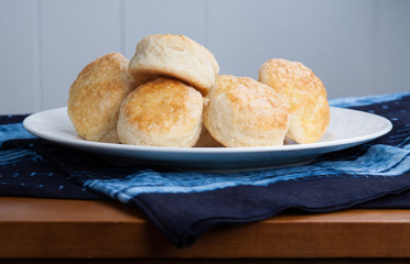 Homemade English scones for four o'clock tea in a plate