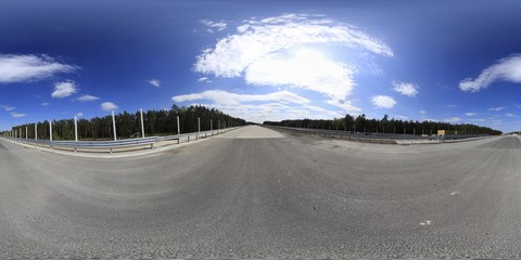 Highway in Construction 360 Panorama