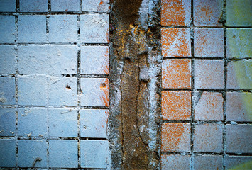 Separated parts of the wall texture background