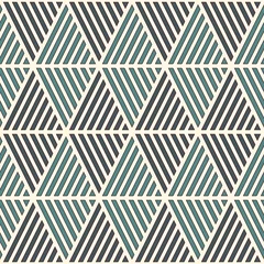 Wallpaper murals Rhombuses Seamless pattern with hatched diamonds. Argyle wallpaper. Rhombuses and lozenges motif. Repeated geometric figures