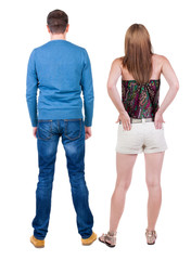 Back view of couple.