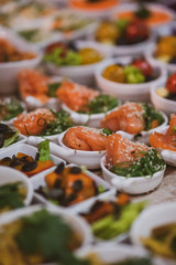 Small salmon bwos, catering