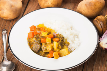 Curry beef brisket, curry beef rice