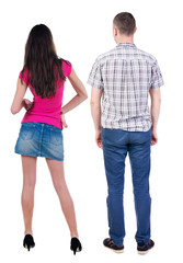 Back view of couple.