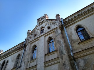 Fototapeta na wymiar Abandoned estate, castle, palace