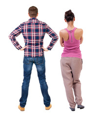 Back view of couple.