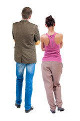 Back view of couple.