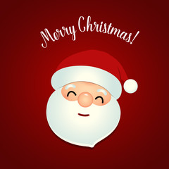 Christmas Greeting Card with Christmas Santa Claus. Vector illustration