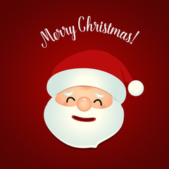 Christmas Greeting Card with Christmas Santa Claus. Vector illustration