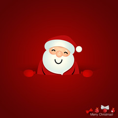 Christmas Greeting Card with Christmas Santa Claus. Vector illustration