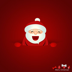 Christmas Greeting Card with Christmas Santa Claus. Vector illustration