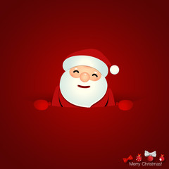 Christmas Greeting Card with Christmas Santa Claus. Vector illustration
