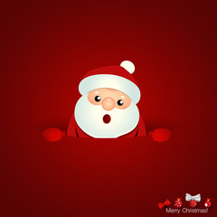 Christmas Greeting Card with Christmas Santa Claus. Vector illustration