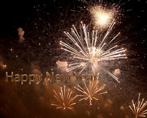 Feuerwerk Silvester Jahreswechsel Raketen Happy New Year