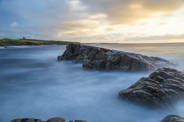 Rocks and sea on a long exposure at Mullaghmore