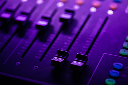 Closeup of Mixing console