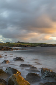 Rocks and sea on a long exposure at Mullaghmore