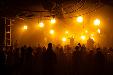 Stage and people  on concert