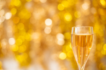 Happy new years background, Gold Bokeh