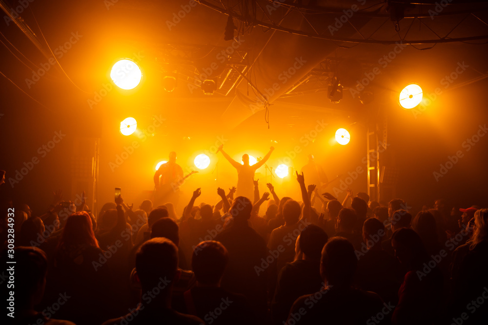 Wall mural stage and people on concert