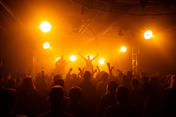 Stage and people  on concert