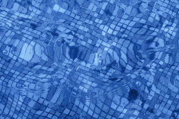 Abstract blue water, pond surface background, space for text