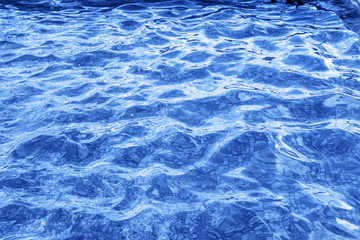 Abstract blue water, pond surface background, space for text