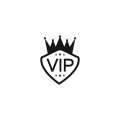 VIP icon design isolated on white background. Vector illustration
