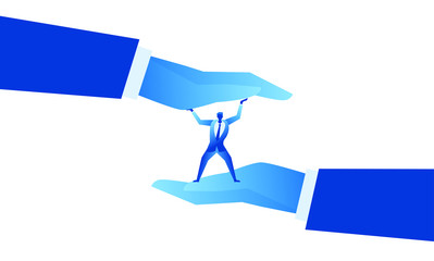 Business work concept illustration about hard work and pressure