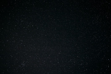 Real Night Sky Stars Background. Starry Night Sky With Stars. Natural Background With Black Sky And Many Stars