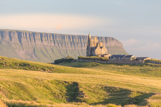 View of Classiebawn castle and Benbulben