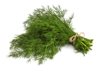 Fresh dill, isolated on white background