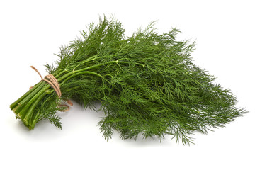 Fresh dill, isolated on white background