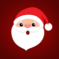 Holiday Christmas background with Santa Claus cartoon. Vector illustration