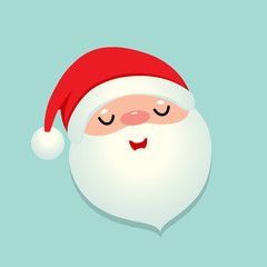 Holiday Christmas background with Santa Claus cartoon. Vector illustration