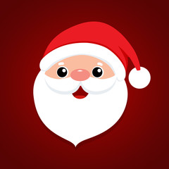Holiday Christmas background with Santa Claus cartoon. Vector illustration