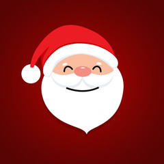 Holiday Christmas background with Santa Claus cartoon. Vector illustration
