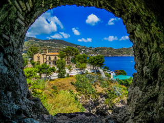 View of Lipari, Aeolian Island, Italy