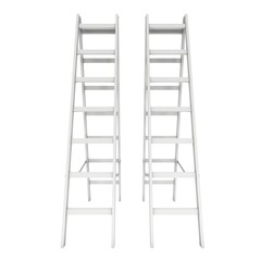 Step ladder. 3d render isolated on white
